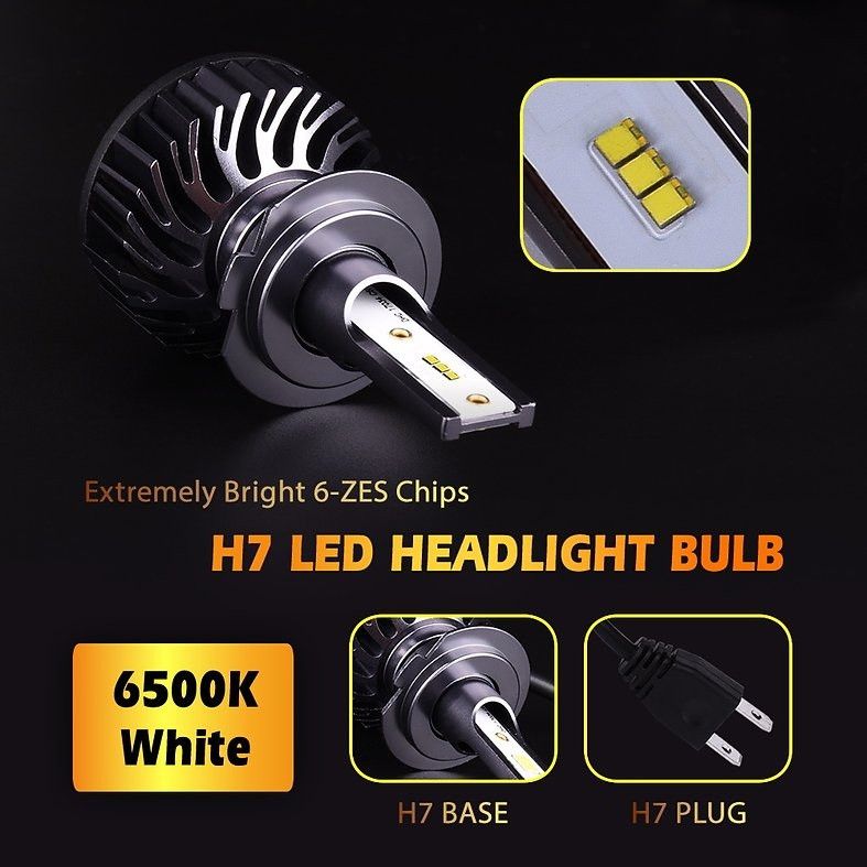 products/736/h7 led sijalice.jpg - H7 SET PHI ZES chip 8000LM - SREDNJE-DUGO-MAGLENKU - Xenon Svetla Beograd